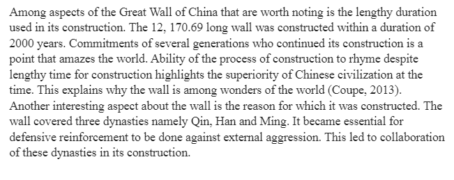 China and Its Great Wall