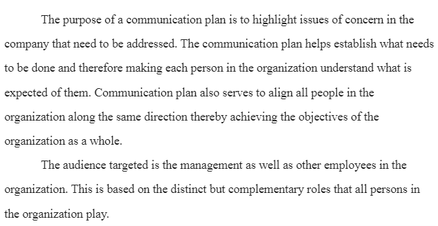 Communication Plan