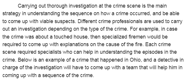 Crime Scene Examination