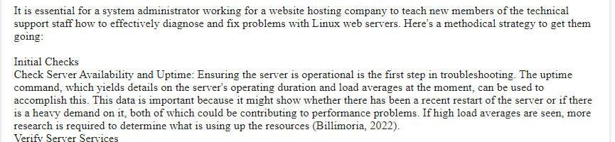 Diagnosing and Fixing problems with Linux Web Servers