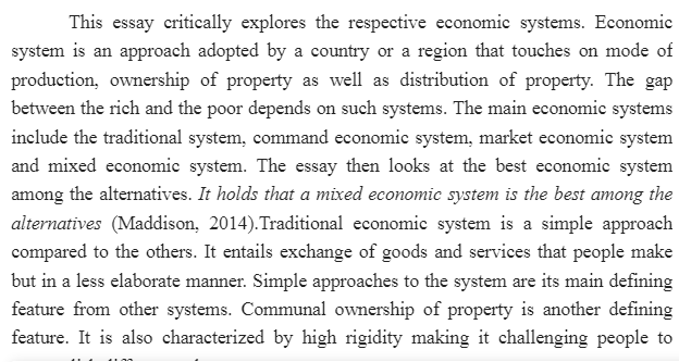 Different Economic Systems