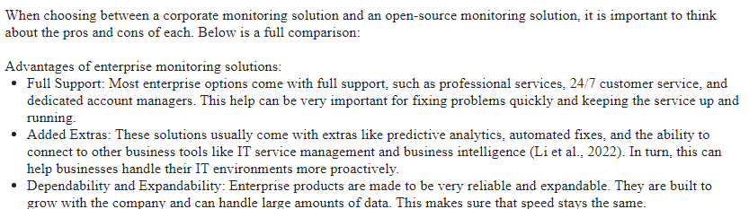 Enterprise Monitoring Vs. an Open-source Monitoring