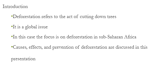 Environmental Sustainability Issue-Deforestation