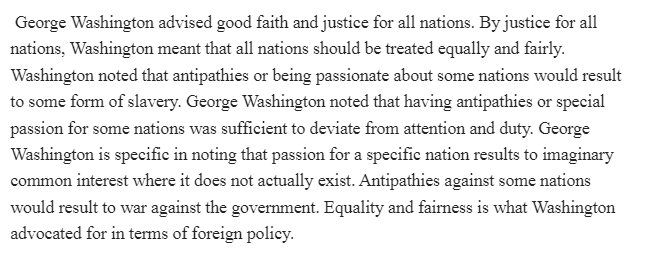 George Washington Policies