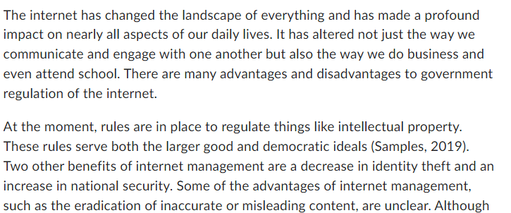 Government Regulation of the Internet-IT-412