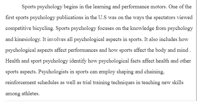 Health and Sport Psychology