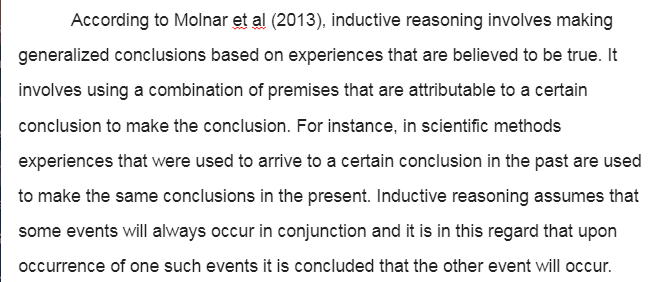 Hume Argument about Inductive Reasoning