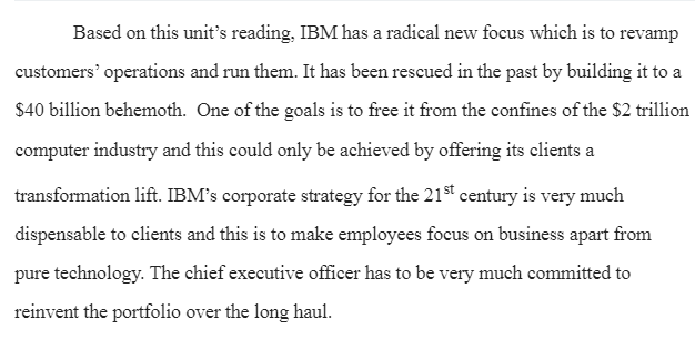 IBM and Multi-business Strategy