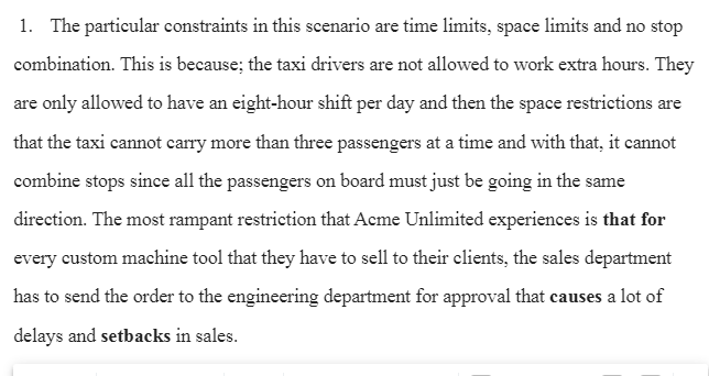 Identifying and Describing Constraints