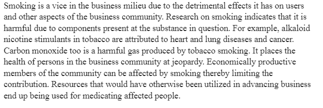 Impact of Smoking-BA 3108