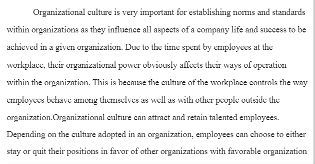 Importance of Organizational Culture