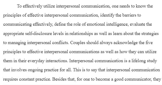 Interpersonal Communication