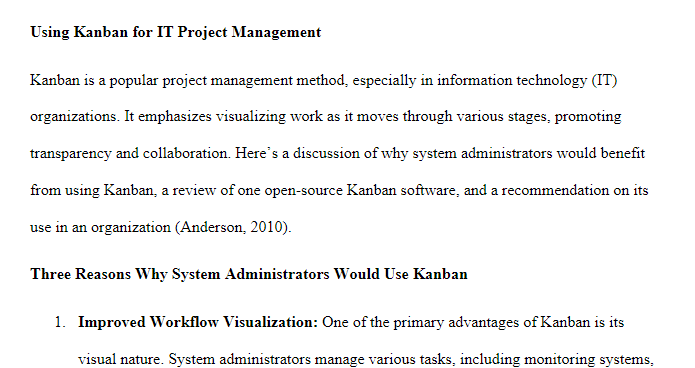 Kanban Project Management