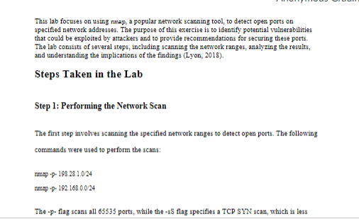 Lab 9.2.5: Detect Open Ports with Nmap-INT-2681