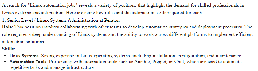 Linux Automation Job