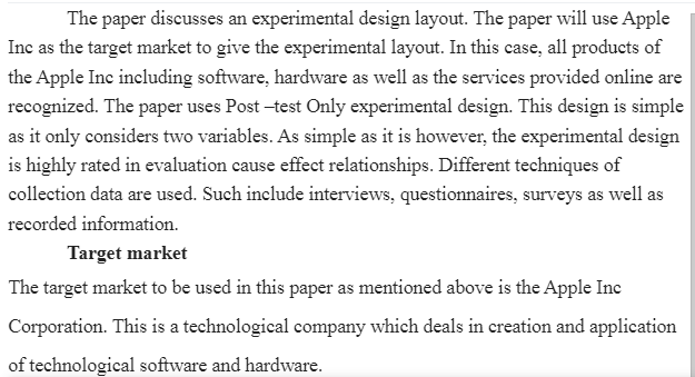 Marketing Research Design-Apple Inc.