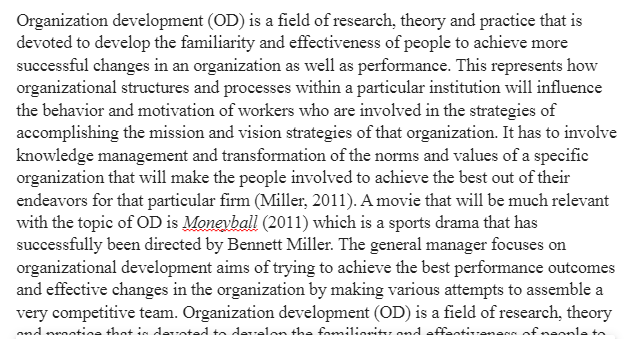 Movie on Organizational Development