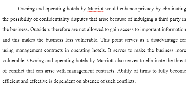 Owning Versus Management Contract 