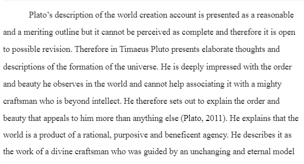 Plato’s Account of Creation in the Timaeus