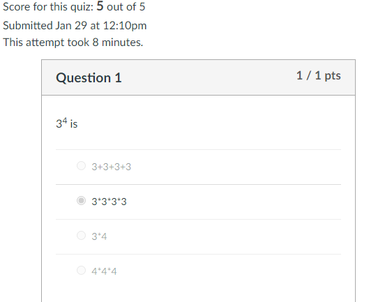 Pre-Test on Exponents-BIOL-107