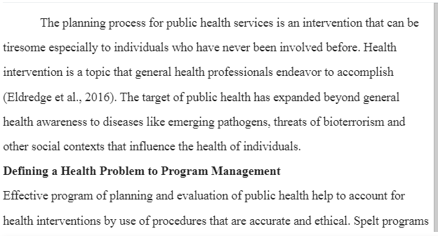 Public Health Interventions