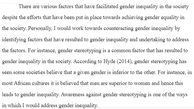 Resolving Gender Inequality