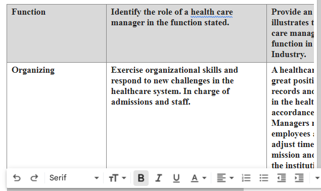 Role of a Healthcare Manager