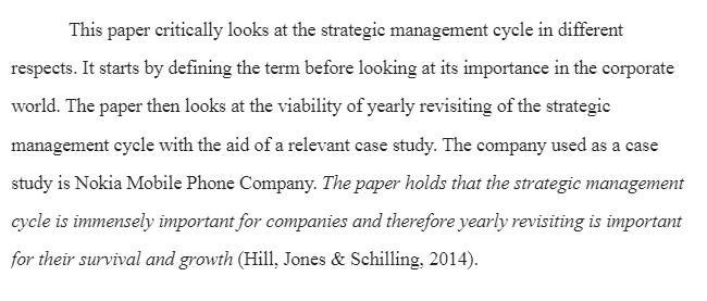 Strategic Management Cycle