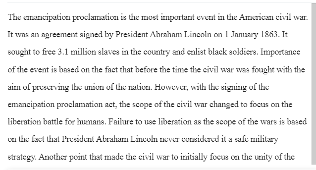 The Emancipation Proclamation