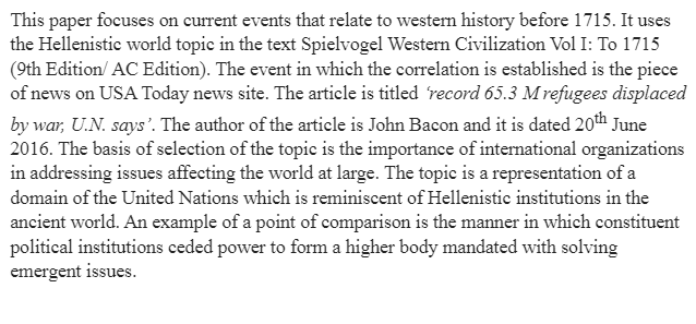 The United Nations and Hellenistic institutions