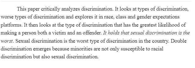 Types of Discrimination