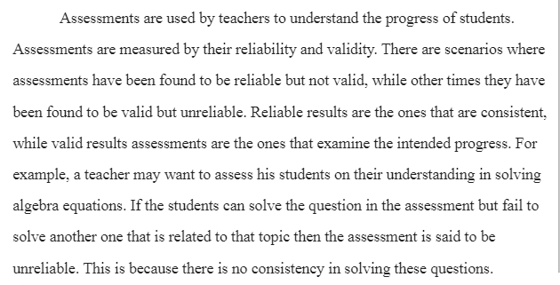 Types of Student Assessments