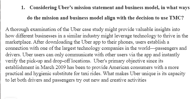 Uber's Use of Technology-IT-482