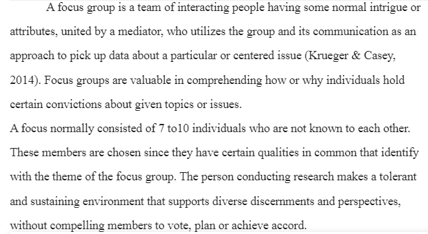 Use of Focus Groups in Research