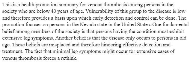 Venous Thrombosis