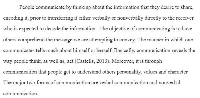 Verbal communication and Non-verbal communication