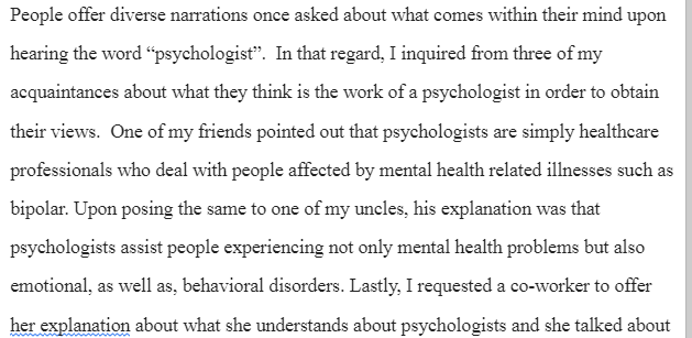 What People Think About Psychologists