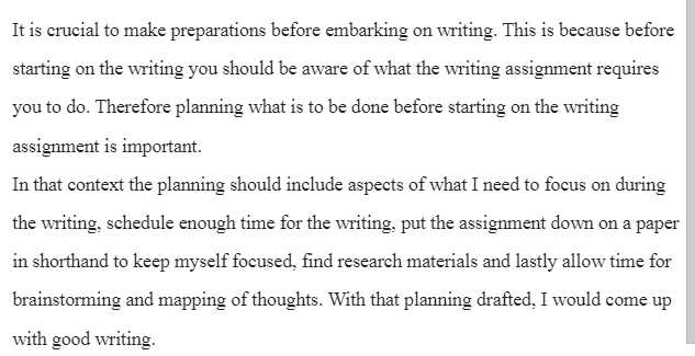 Writing Planning Process