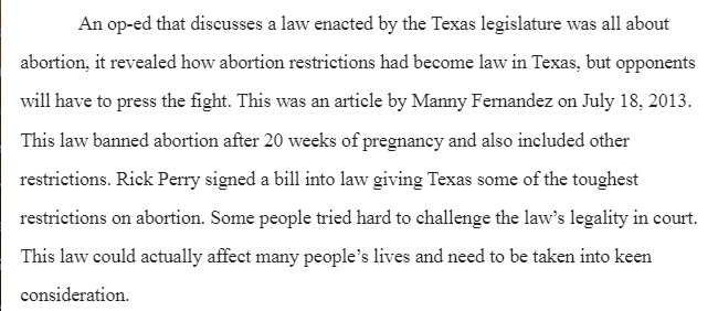 Abortion Law in Texas