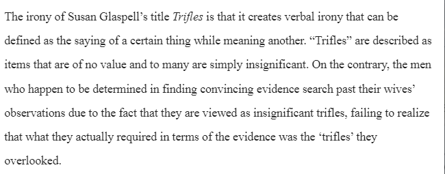 Analysis of Trifles and A Doll’s House