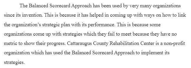  Balanced Scorecard Approach