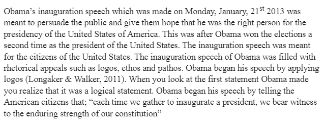 Barack Obama’s Inauguration Speech