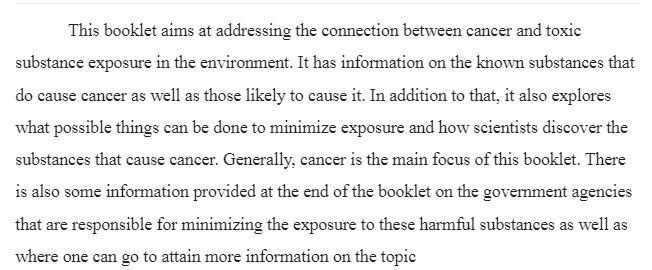 Cancer and Environment