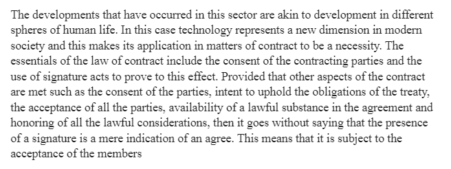 Changes in Contract Law