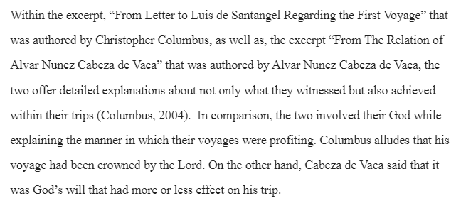 Columbus and Cabeza De Vaca