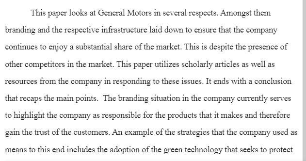 Company Analysis-General Motors