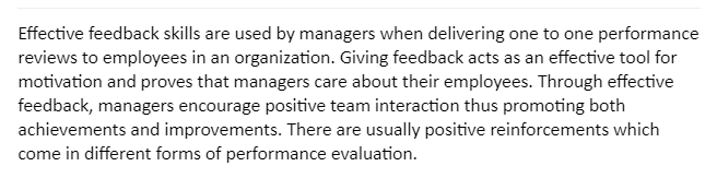 Effective Feedback Skills 