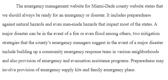 Emergency Mitigation and Preparedness Strategies