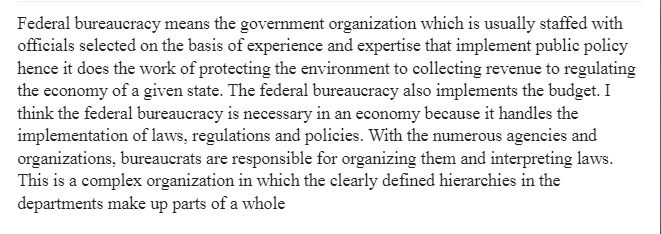 Federal Bureaucracy