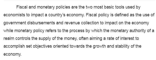 Fiscal and Monetary Policy